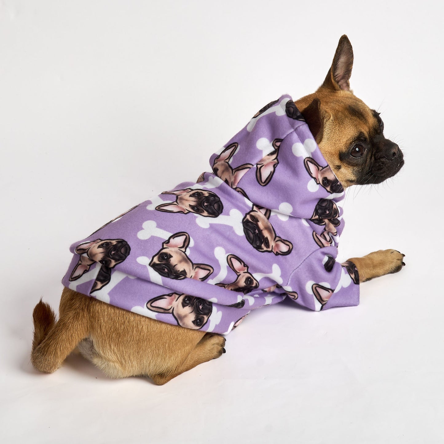 Dog Fleece Hoodie - Chug Lilac
