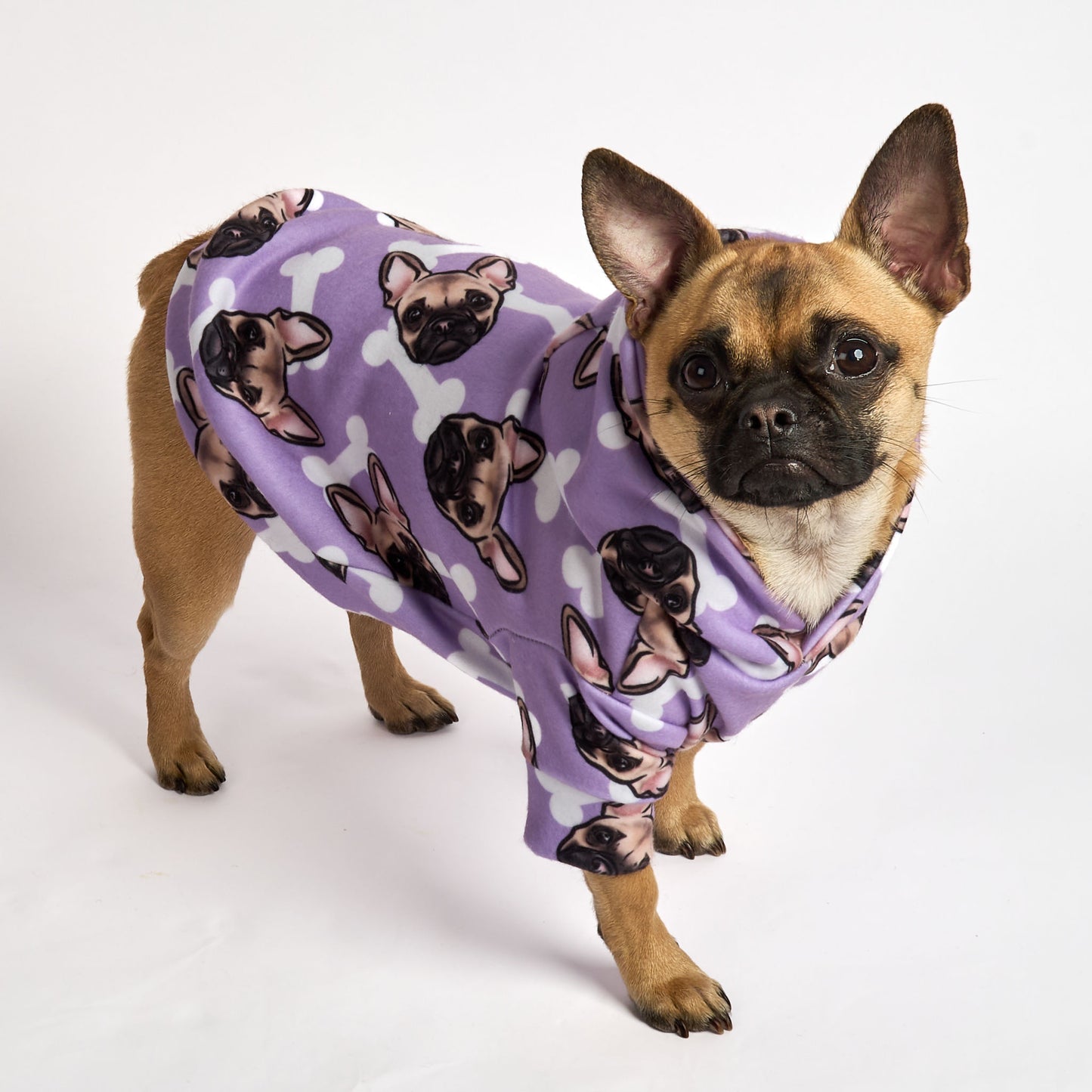 Dog Fleece Hoodie - Chug Lilac