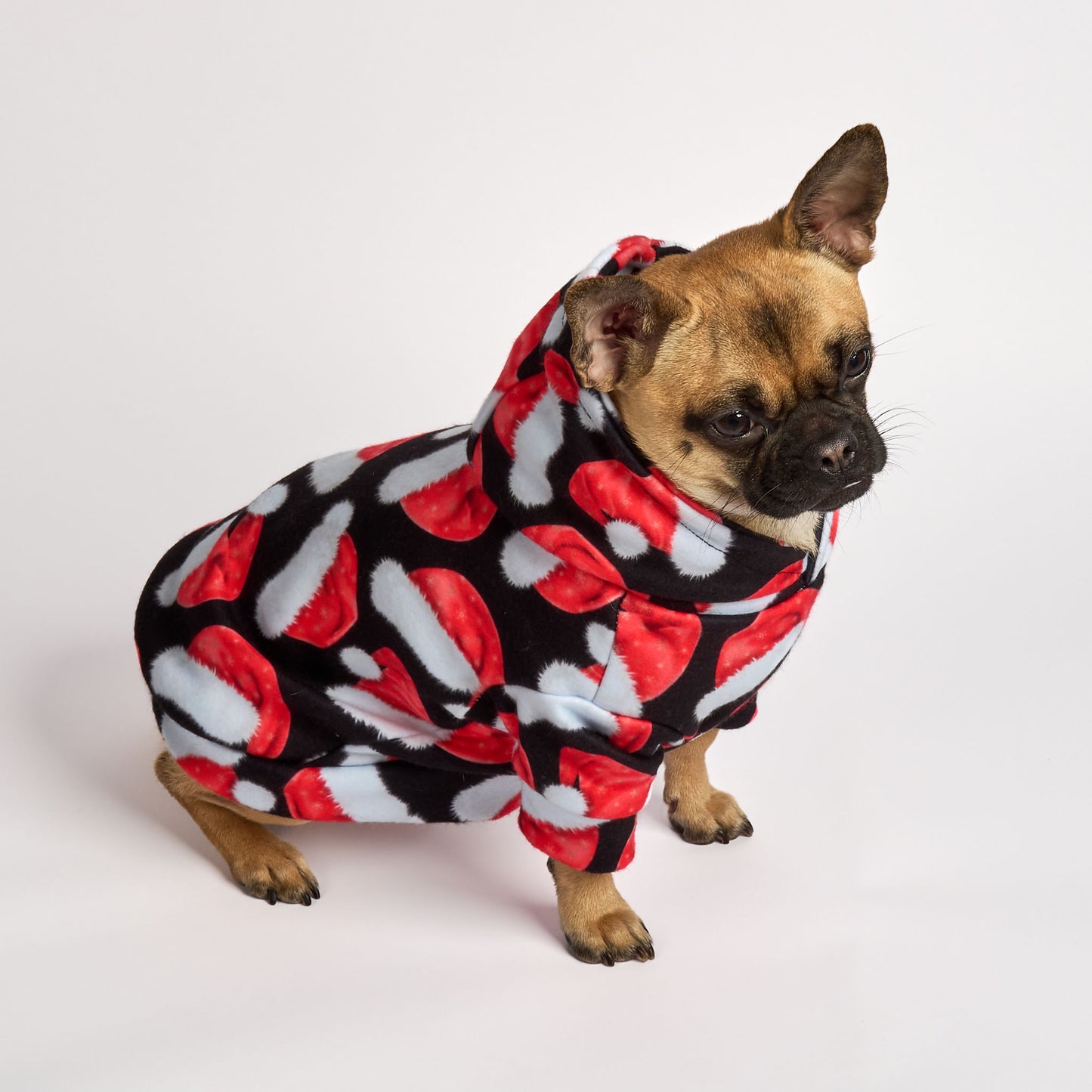 Dog Fleece Hoodie - Santa Paws