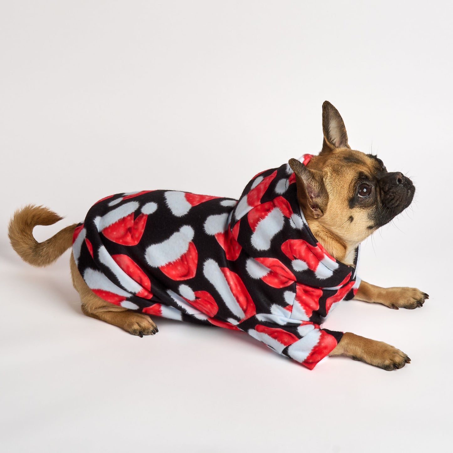 Dog Fleece Hoodie - Santa Paws