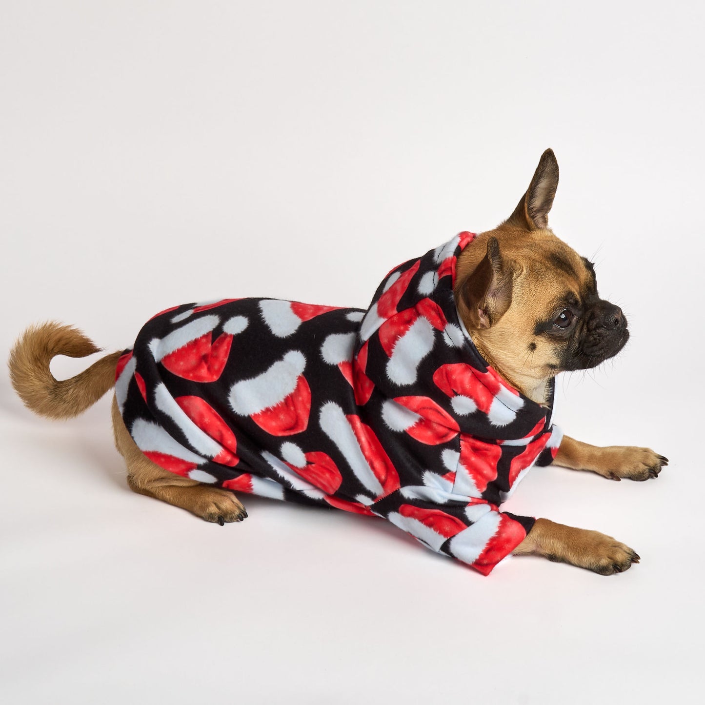 Dog Fleece Hoodie - Santa Paws
