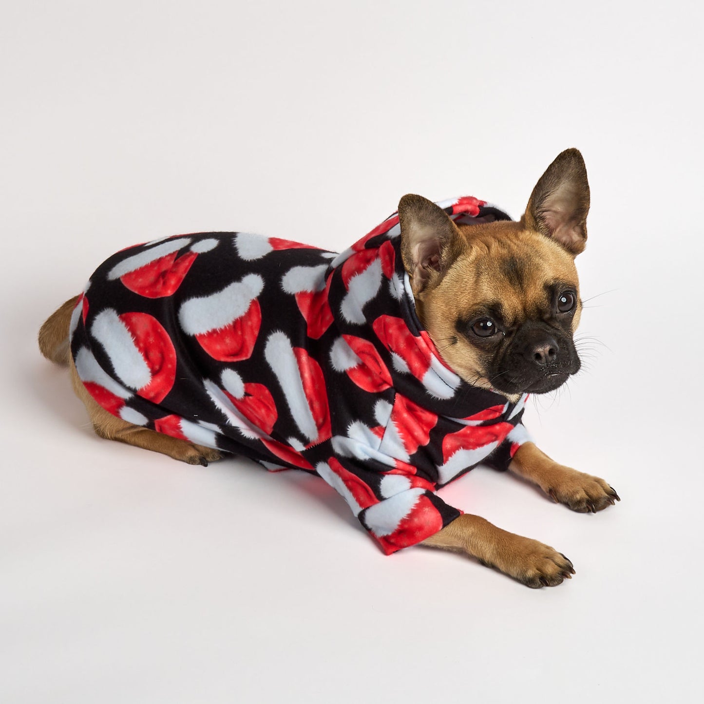 Dog Fleece Hoodie - Santa Paws