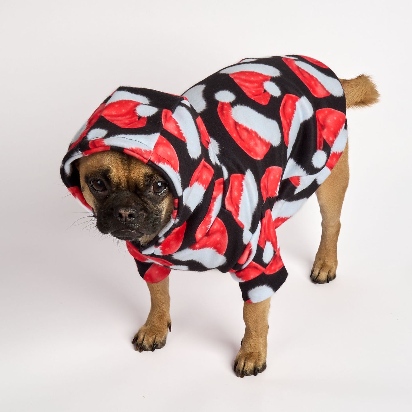 Dog Fleece Hoodie - Santa Paws