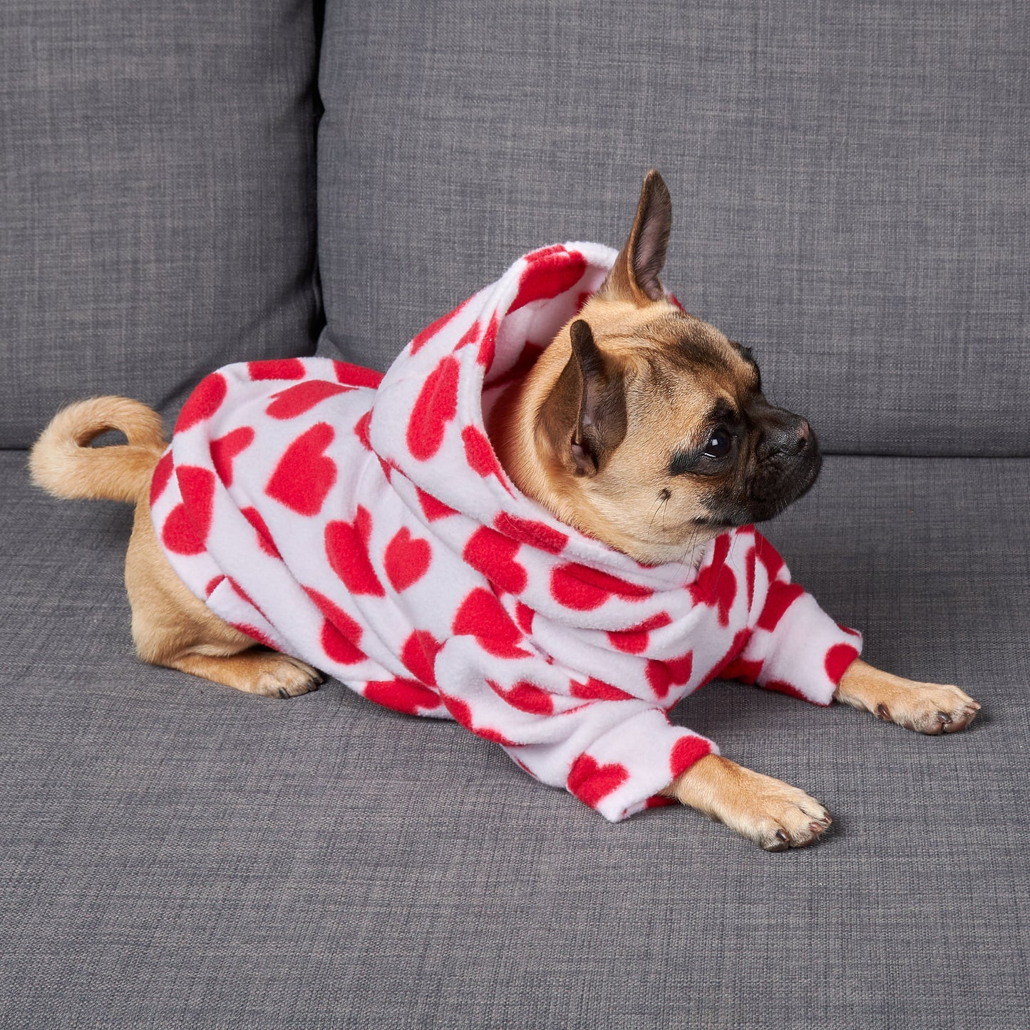 Dog Fleece Hoodie - Sweetheart