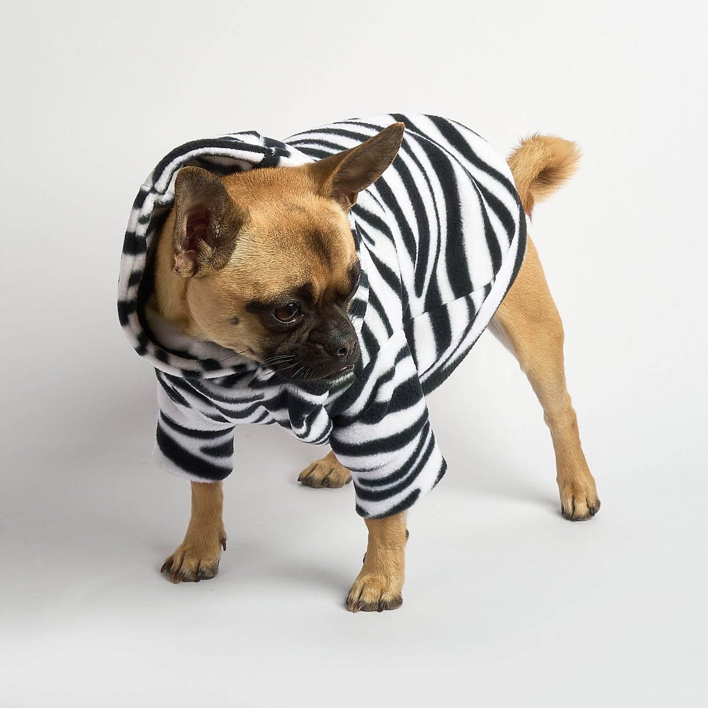 Dog Fleece Hoodie - Zebrawowa