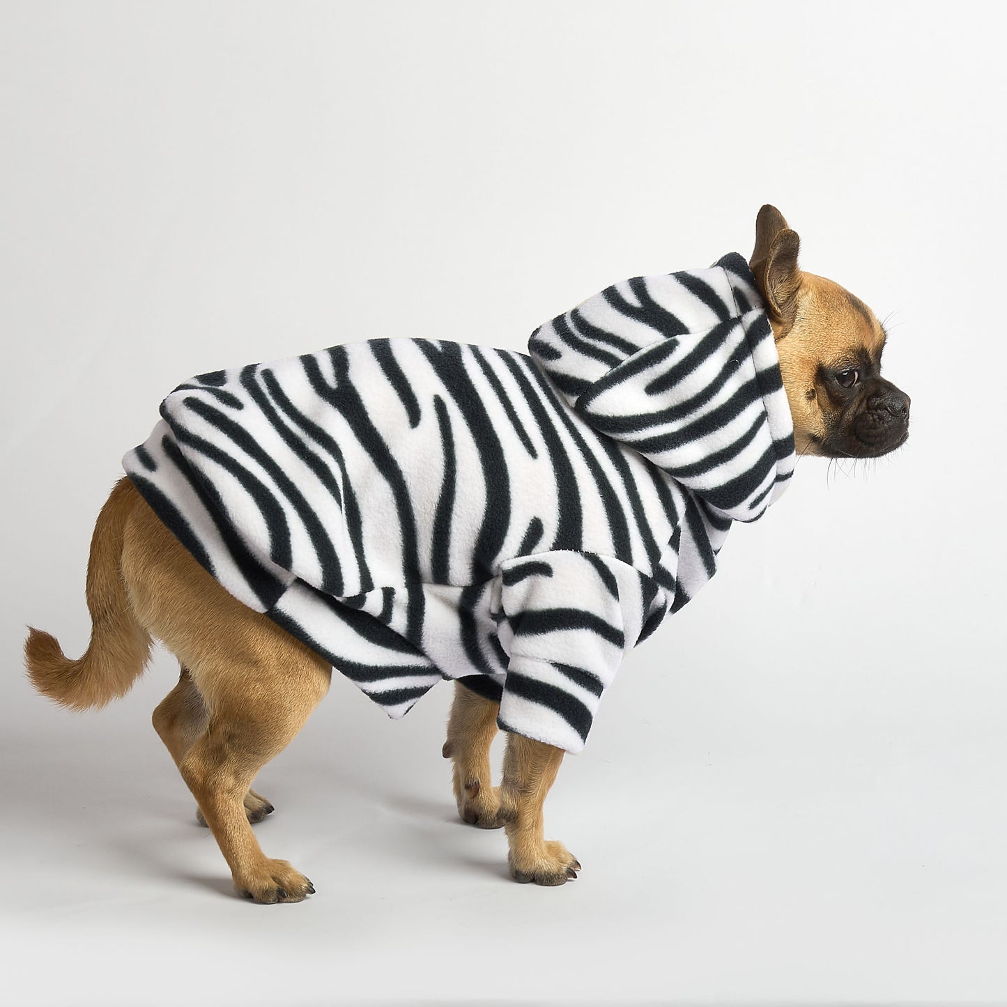 Dog Fleece Hoodie - Zebrawowa