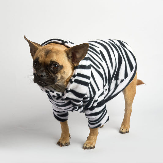 Dog Fleece Hoodie - Zebrawowa