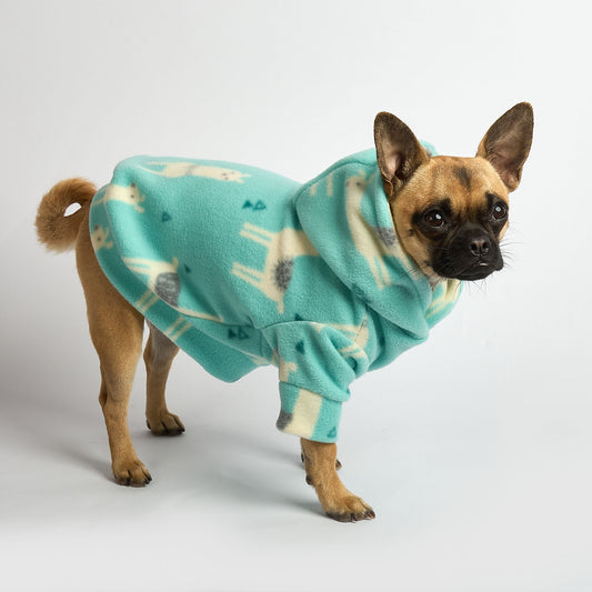 Dog Fleece Hoodie - No Drama Llama