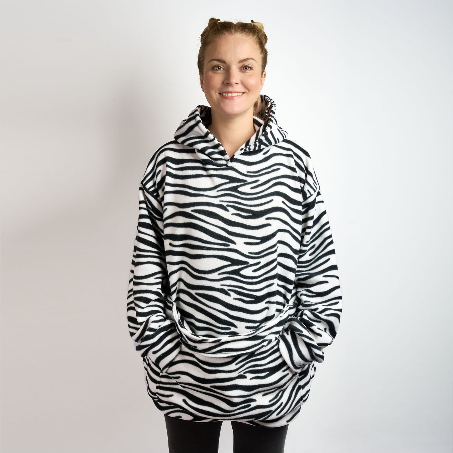 Human Unisex Fleece Hoodie - ZEBRAWOWA