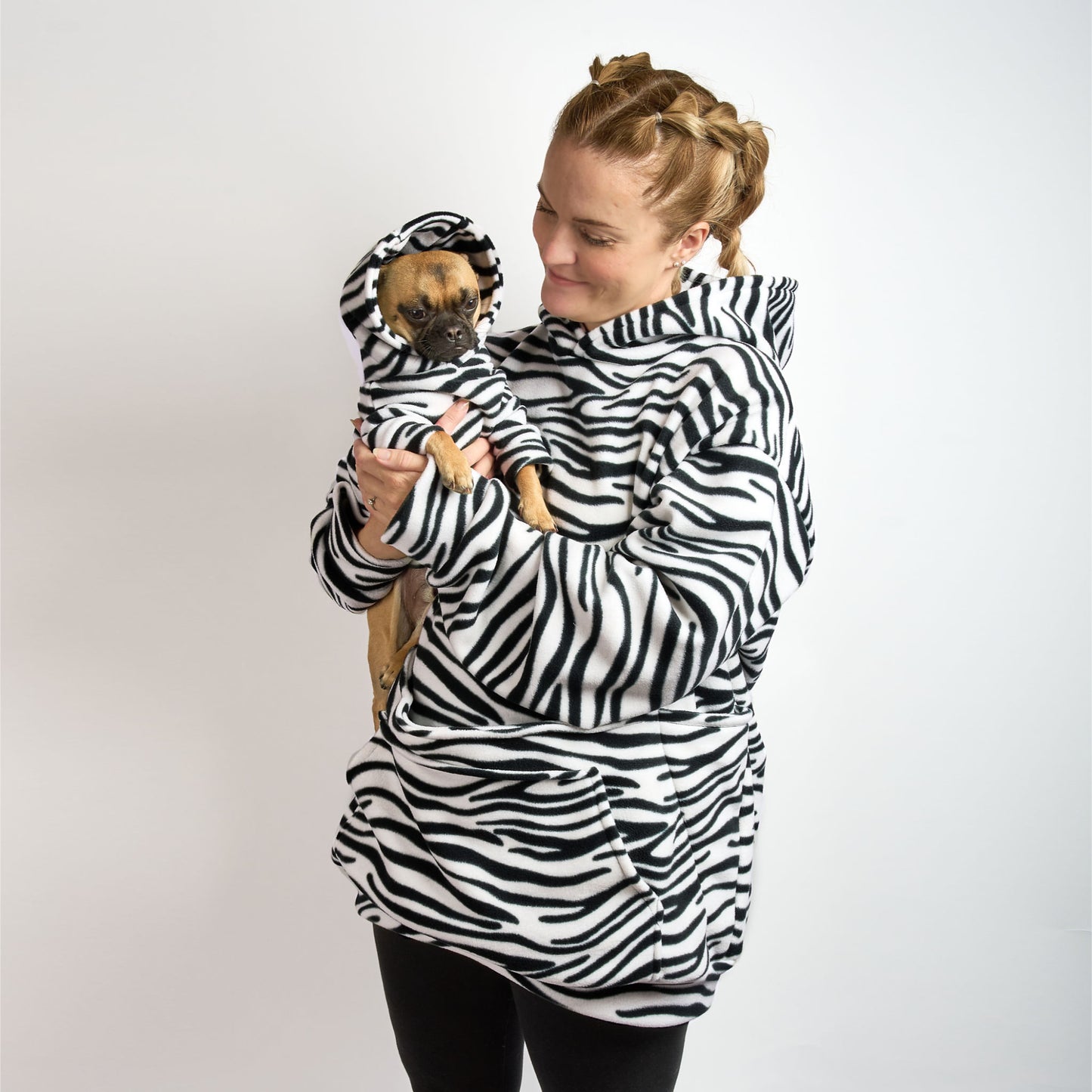 Human Unisex Fleece Hoodie - ZEBRAWOWA