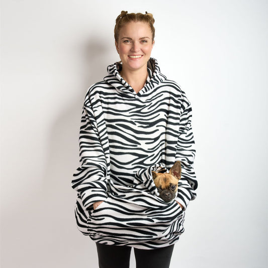 Human Unisex Fleece Hoodie - ZEBRAWOWA