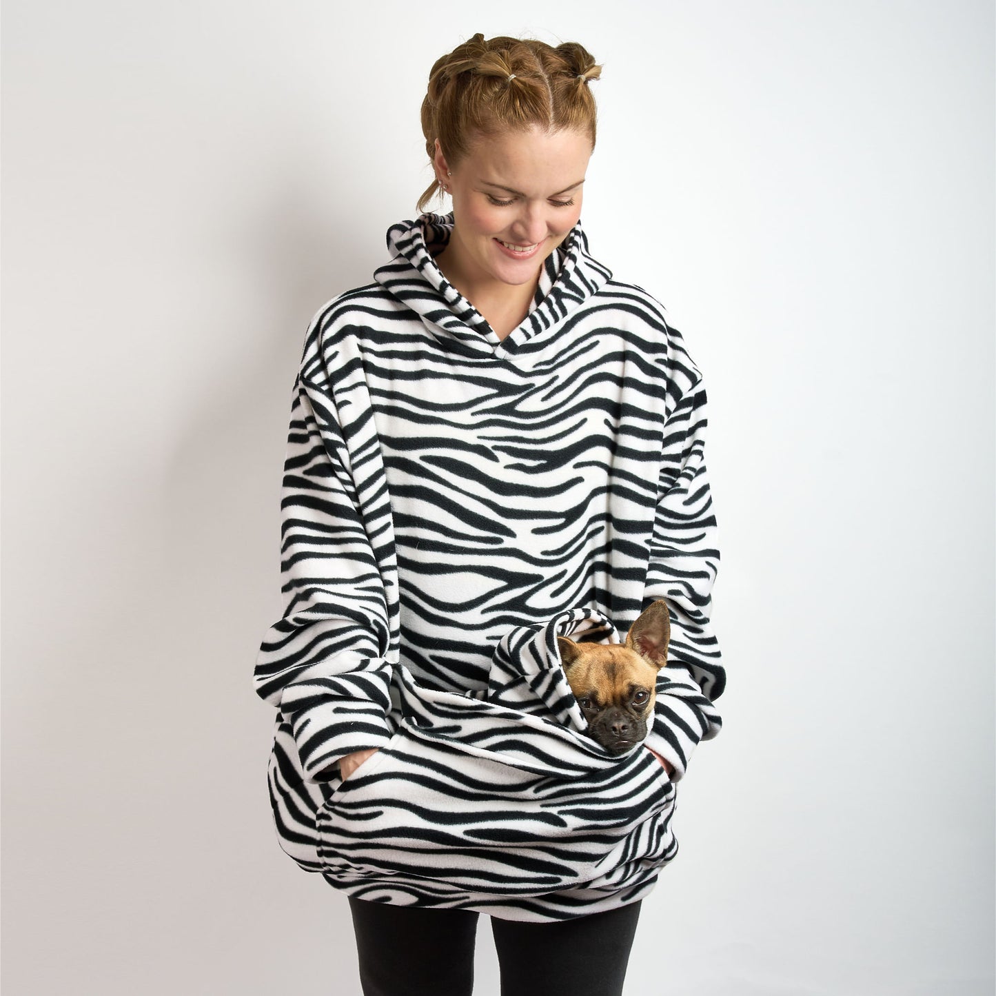 Human Unisex Fleece Hoodie - ZEBRAWOWA