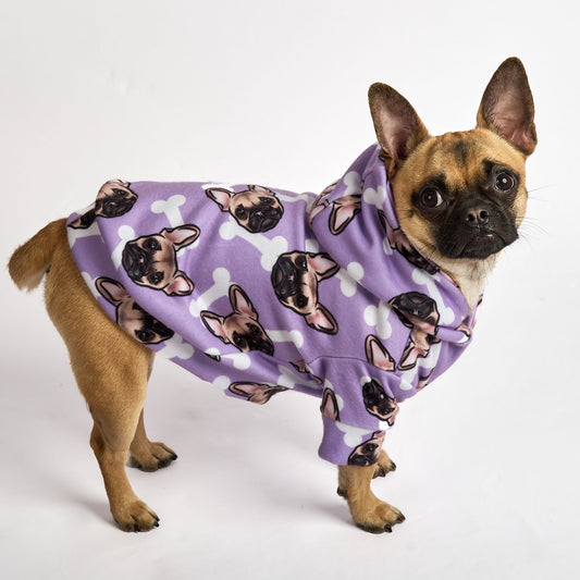 Dog Fleece Hoodie - Chug Lilac