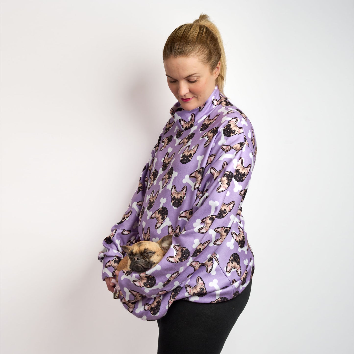 Womens Luxury Oversized Sweater - LILAC CHUG FACE