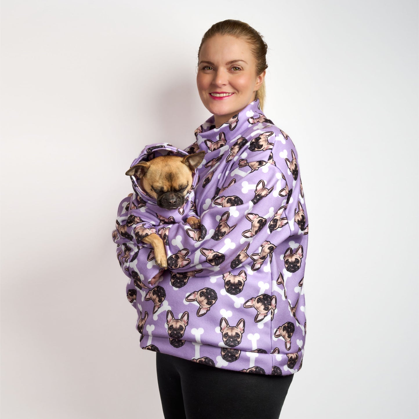 Womens Luxury Oversized Sweater - LILAC CHUG FACE