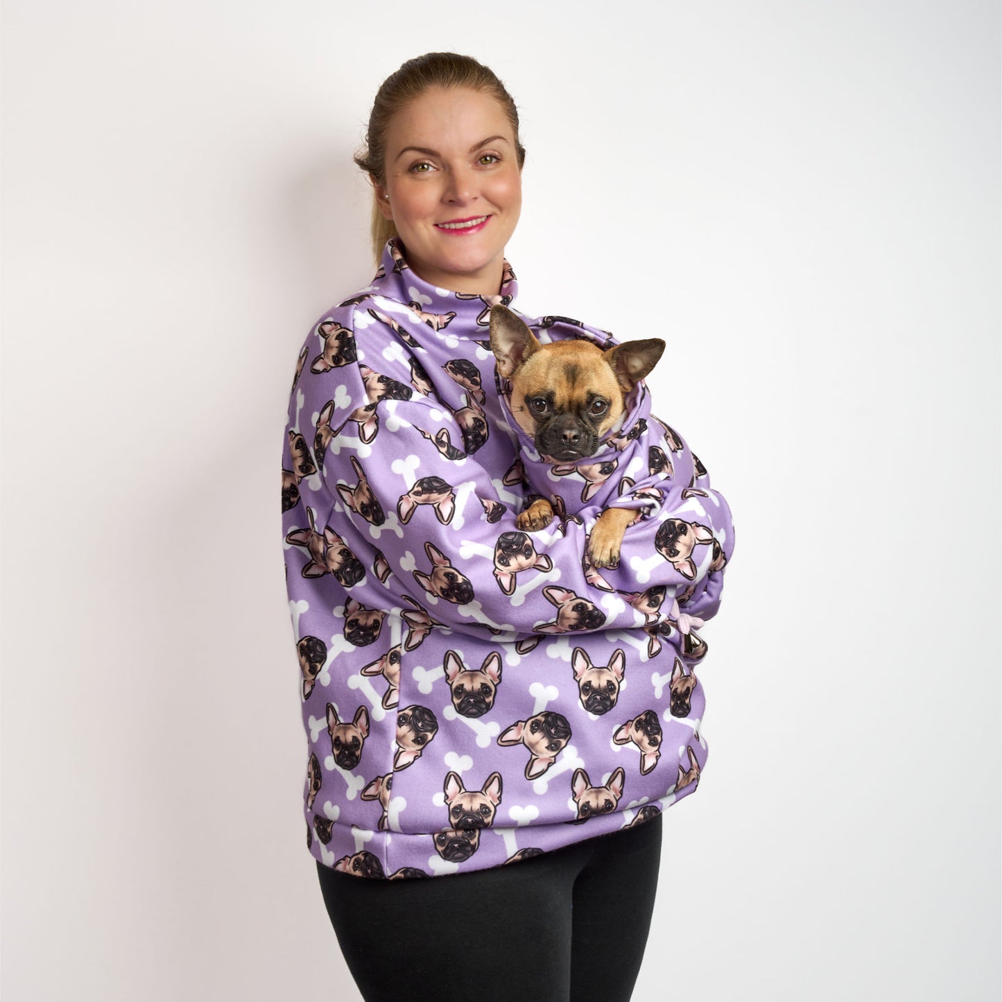 Womens Luxury Oversized Sweater - LILAC CHUG FACE