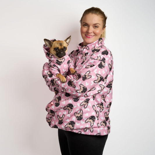 Womens Luxury Oversized Sweater - PINK CHUG FACE