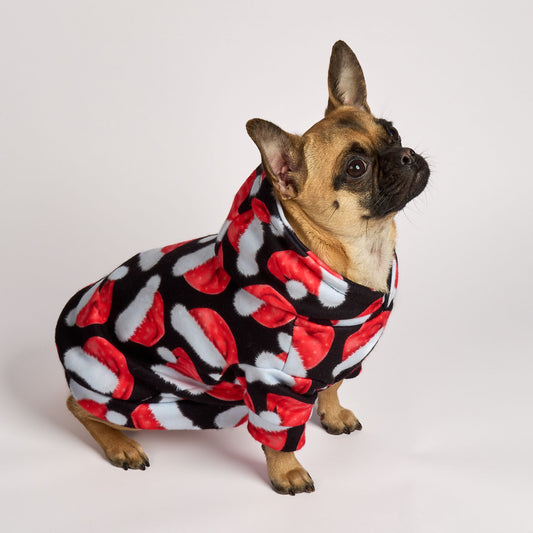 Dog Fleece Hoodie - Santa Paws