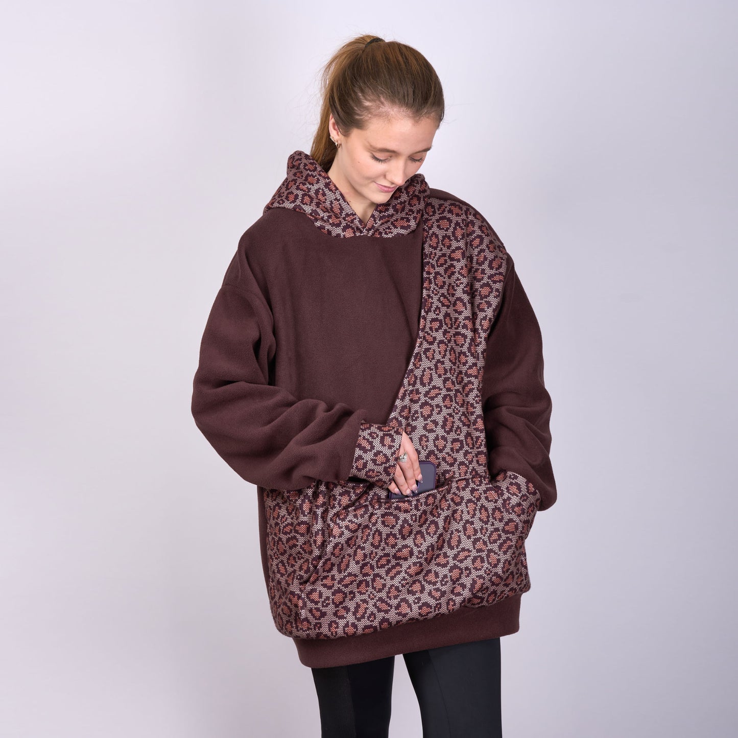 Poochy Pocket Hoodie Lovely Leopard