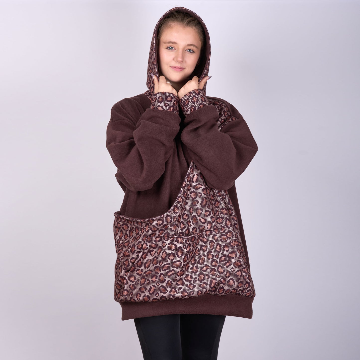 Poochy Pocket Hoodie Lovely Leopard