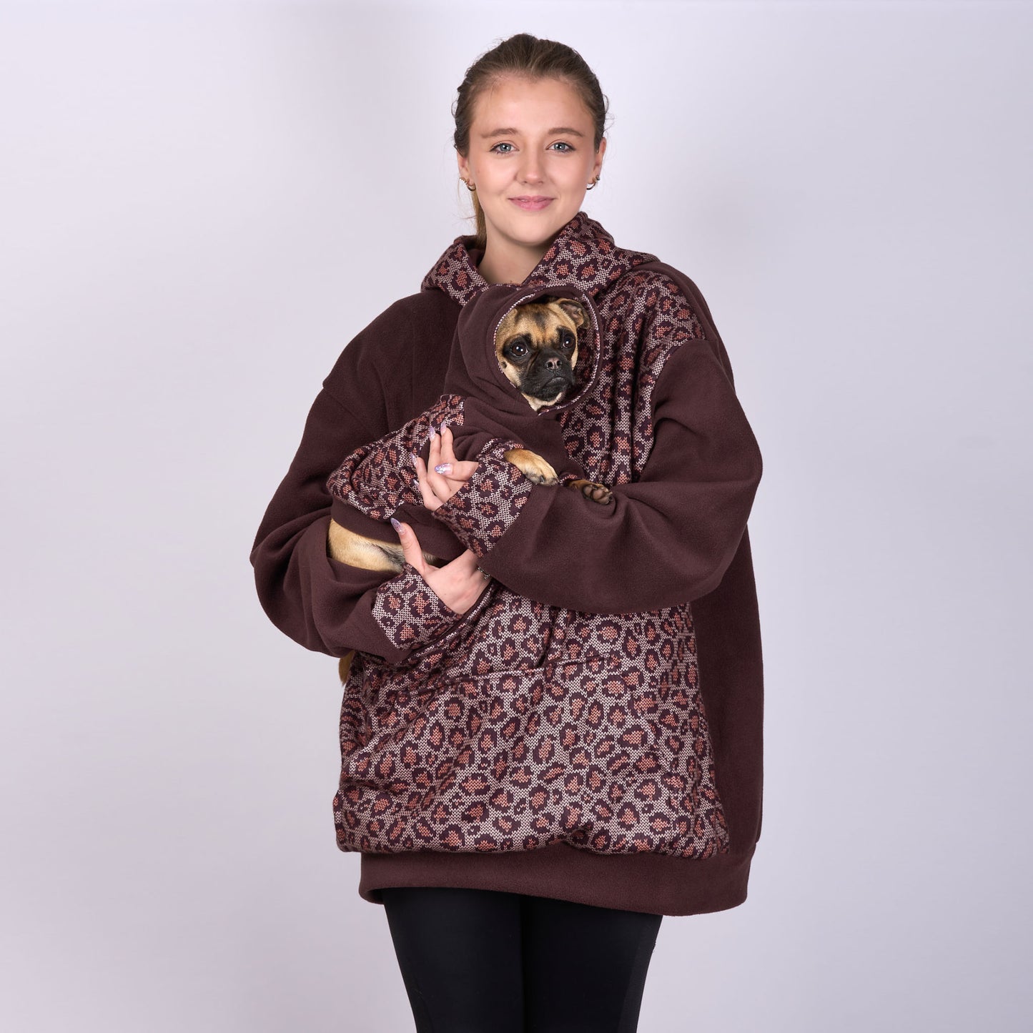 Poochy Pocket Hoodie Lovely Leopard