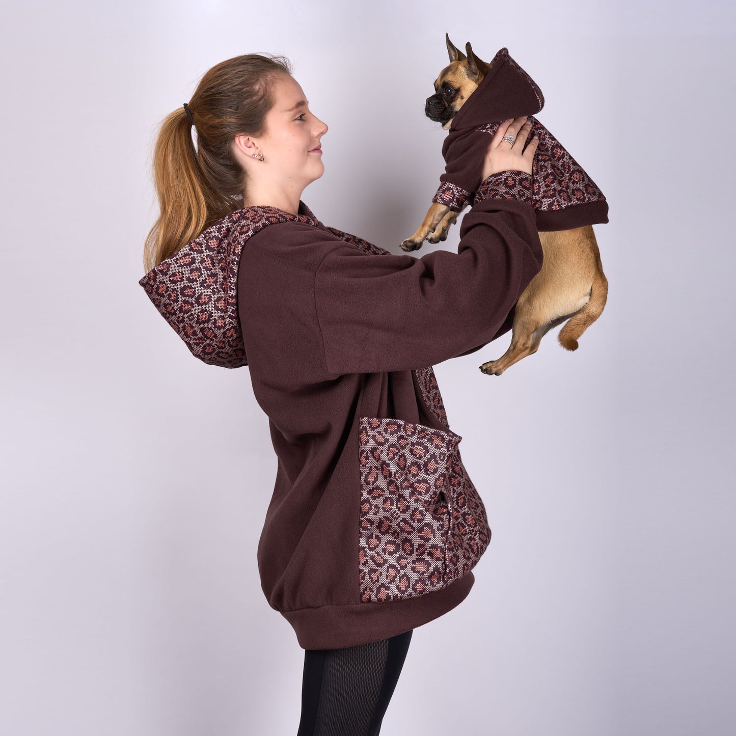 Poochy Pocket Hoodie Lovely Leopard