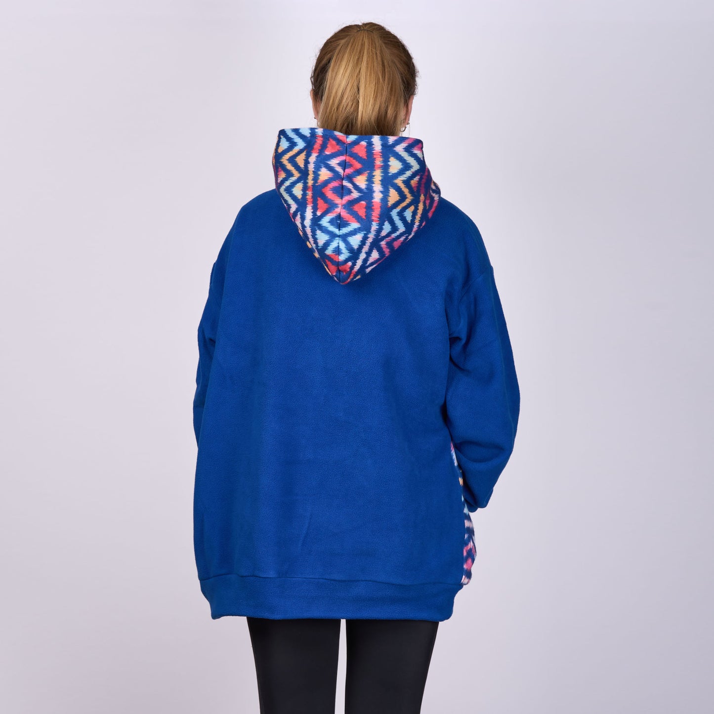 Poochy Pocket Hoodie Zig Zag Blue