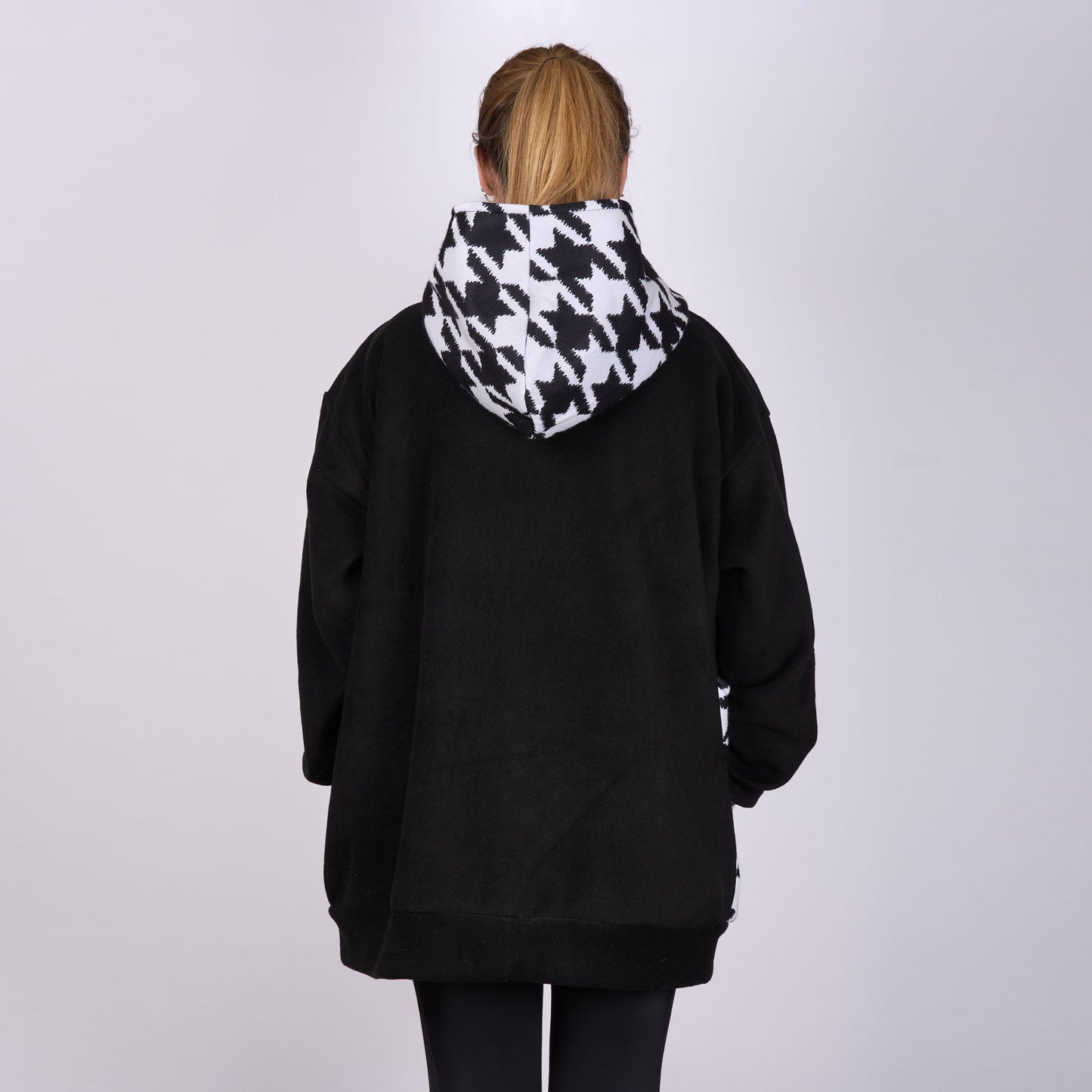 Poochy Pocket Hoodie Houndstooth