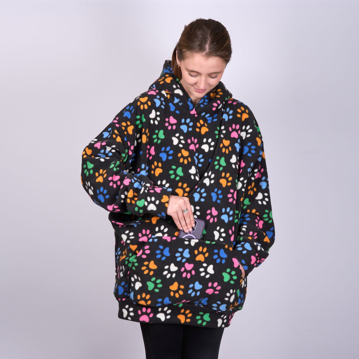 Poochy Pocket Hoodie Pawfect Print