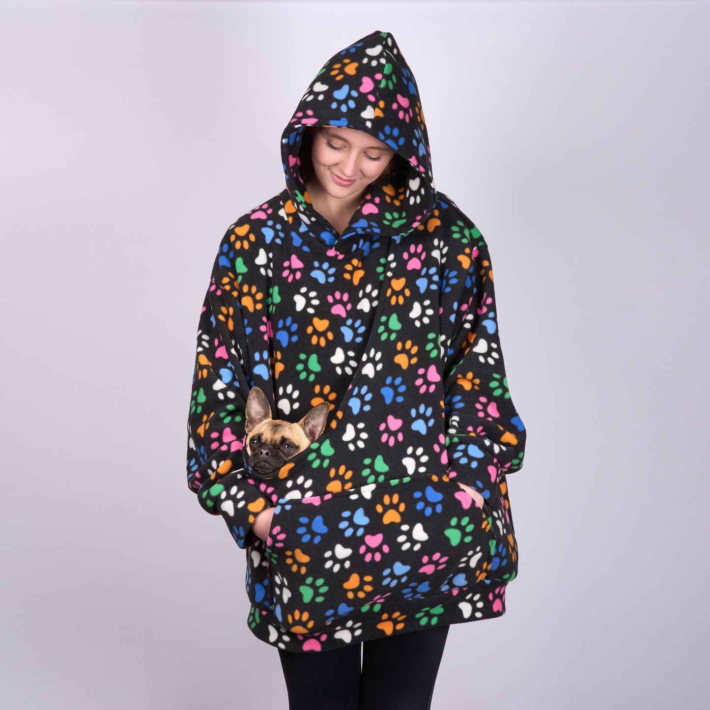 Poochy Pocket Hoodie Pawfect Print