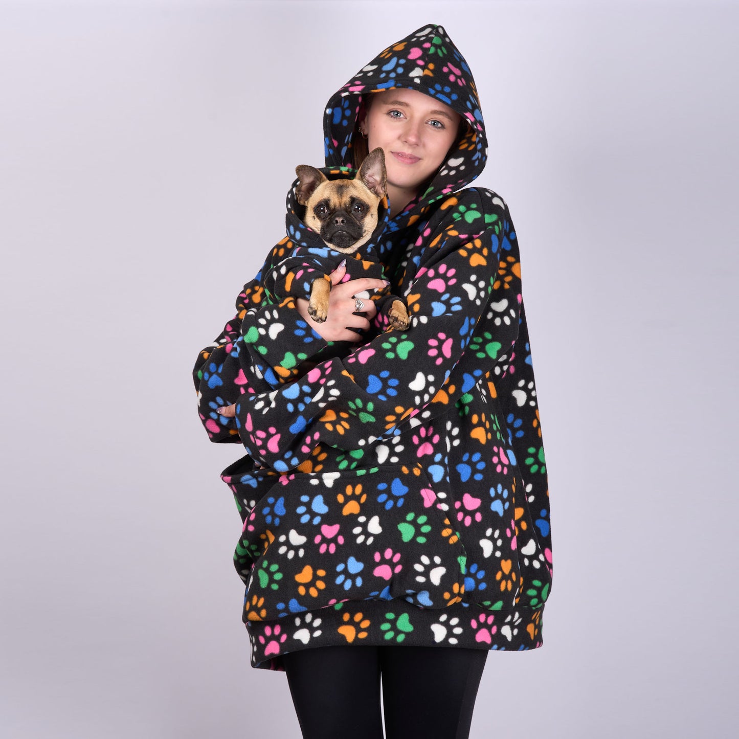 Poochy Pocket Hoodie Pawfect Print