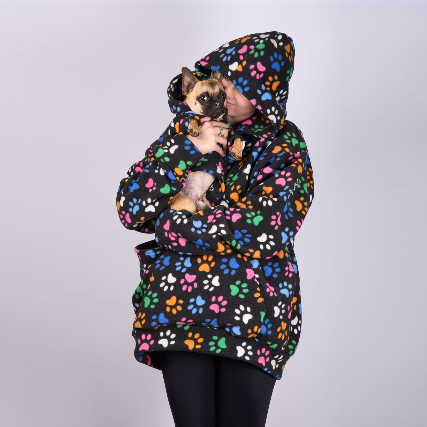 Poochy Pocket Hoodie Pawfect Print