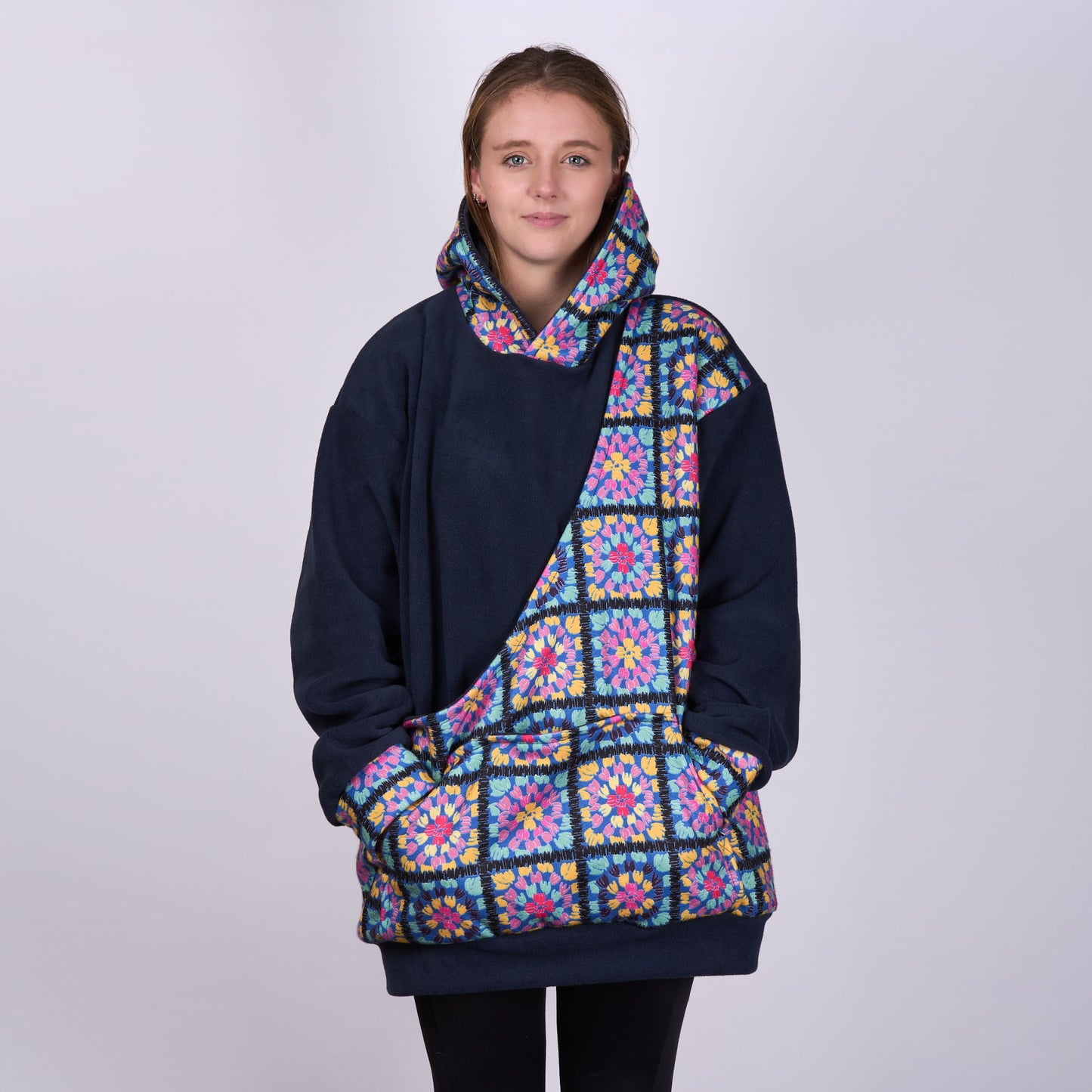 Poochy Pocket Hoodie Patchwork