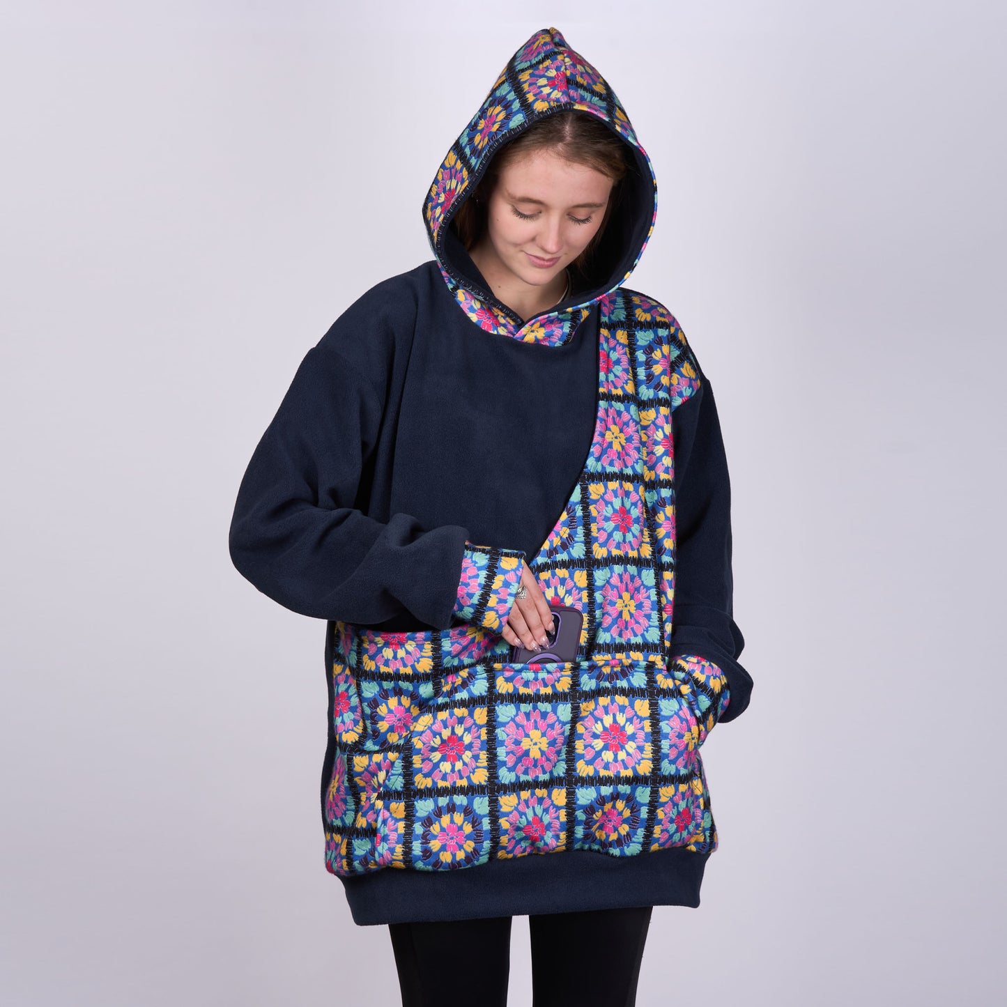 Poochy Pocket Hoodie Patchwork