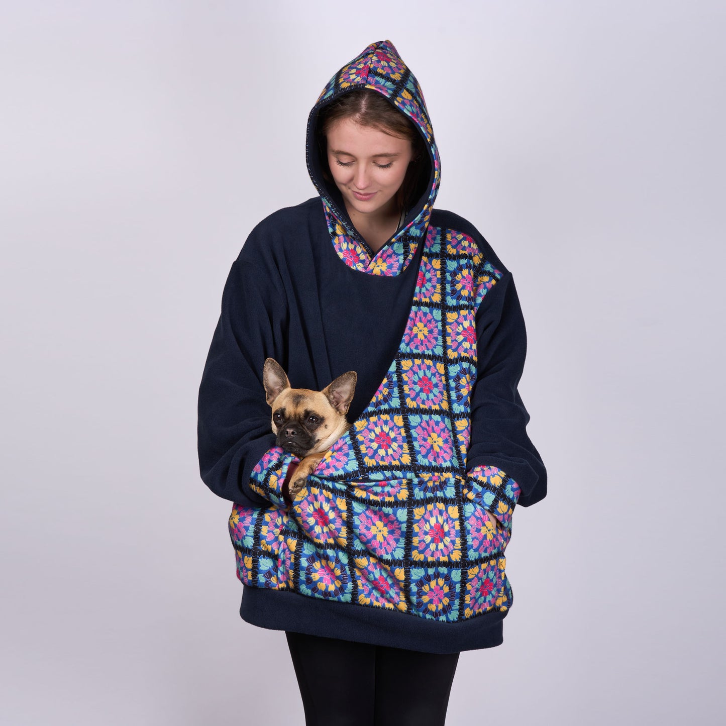 Poochy Pocket Hoodie Patchwork