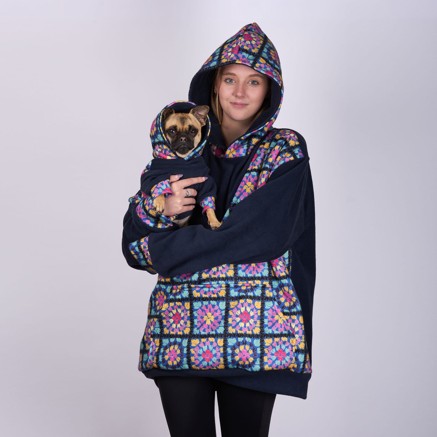 Poochy Pocket Hoodie Patchwork