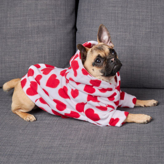 Dog Fleece Hoodie - Sweetheart